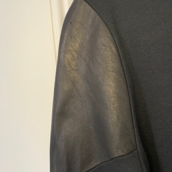 AllSaints black leather Mei Sweat - Picture 4 of 9